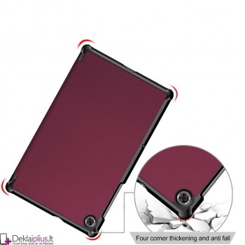Dirbtinės odos atverčiamas dėklas - bordo spalvos Lenovo Tab M8 8.0 (4th Gen) TB300FU Dirbtinės odos atverčiamas dėklas - bordo spalvos Lenovo Tab M8 8.0 (4th Gen) TB300FU